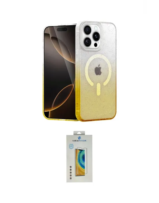 ieg™ iPhone 15 Pro Max Kılıf Eksen Minimal Özel Seri - Siyah Polymer Nano Ekran Koruyucu