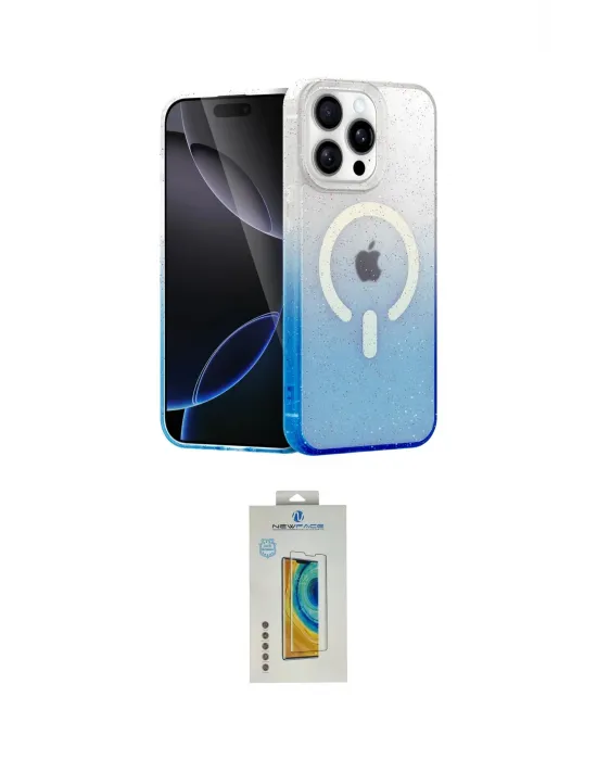 ieg™ iPhone 15 Pro Max Kılıf Eksen Minimal Özel Seri - Siyah Polymer Nano Ekran Koruyucu