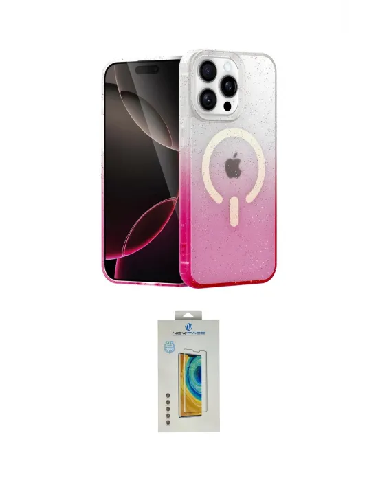 ieg™ iPhone 15 Pro Max Kılıf Eksen Minimal Özel Seri - Siyah Polymer Nano Ekran Koruyucu