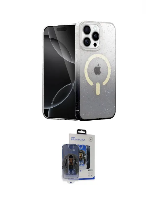 ieg™ iPhone 15 Pro Max Kılıf Eksen Minimal Özel Seri - Siyah Vanessa Magic Cam