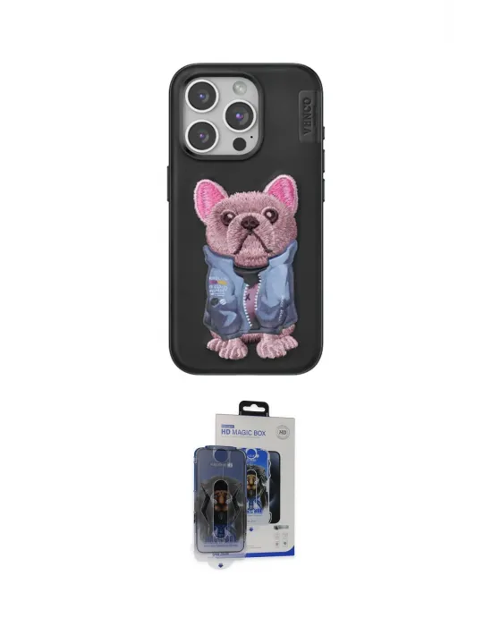 ieg™ iPhone 15 Pro Max Kılıf İz Minimal Koleksiyonu - Siyah Vanessa Magic Cam