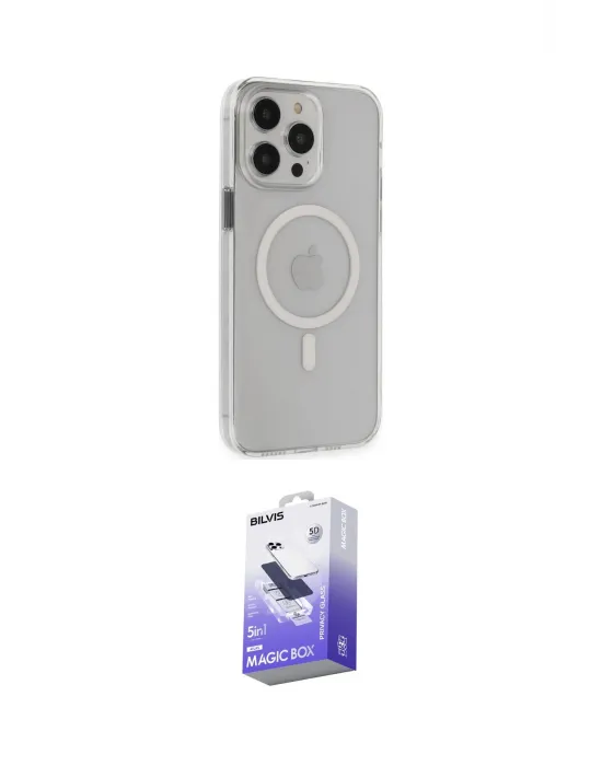 ieg™ iPhone 15 Pro Max Kılıf Kıvılcım Asil Özel Seri - Siyah Bilvis 5in1 5D Magic Hayalet Cam Ekran Koruyucu