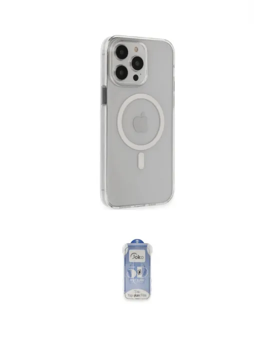 ieg™ iPhone 15 Pro Max Kılıf Kıvılcım Asil Özel Seri - Siyah Joko Magic 5D Cam