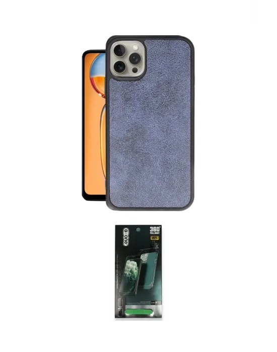 ieg™ iPhone 15 Pro Max Kılıf Kıvılcım Işık Serisi - Şeffaf 360 Full Body Arka Koruyucu