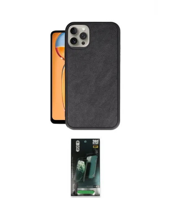 ieg™ iPhone 15 Pro Max Kılıf Kıvılcım Işık Serisi - Şeffaf 360 Full Body Arka Koruyucu