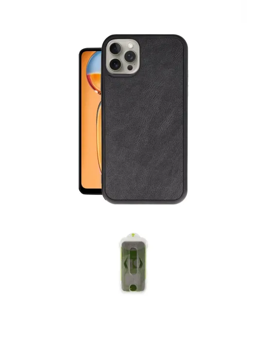 ieg™ iPhone 15 Pro Max Kılıf Kıvılcım Işık Serisi - Siyah Joko Magic 5D Hayalet Cam