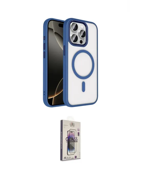 ieg™ iPhone 15 Pro Max Kılıf Kıvılcım Prime - Siyah Bilvis 3D Cam Ekran Koruyucu