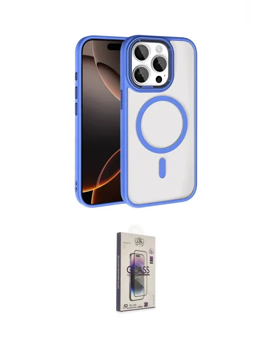 ieg™ iPhone 15 Pro Max Kılıf Kıvılcım Prime - Siyah Bilvis 3D Cam Ekran Koruyucu