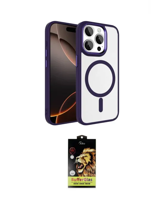 ieg™ iPhone 15 Pro Max Kılıf Kıvılcım Prime - Siyah Buffer Cam Ekran Koruyucu