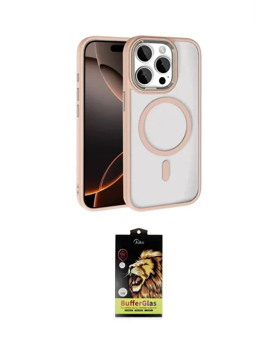 ieg™ iPhone 15 Pro Max Kılıf Kıvılcım Prime - Siyah Buffer Cam Ekran Koruyucu