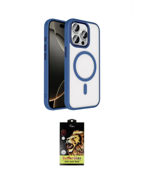 ieg™ iPhone 15 Pro Max Kılıf Kıvılcım Prime - Siyah Buffer Cam Ekran Koruyucu
