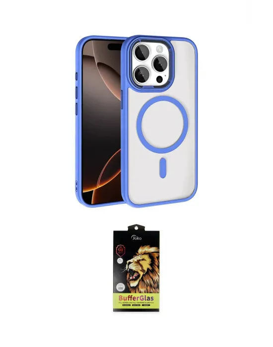 ieg™ iPhone 15 Pro Max Kılıf Kıvılcım Prime - Siyah Buffer Cam Ekran Koruyucu