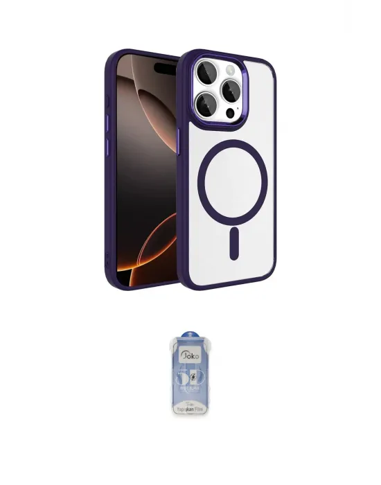 ieg™ iPhone 15 Pro Max Kılıf Kıvılcım Prime - Siyah Joko Magic 5D Cam