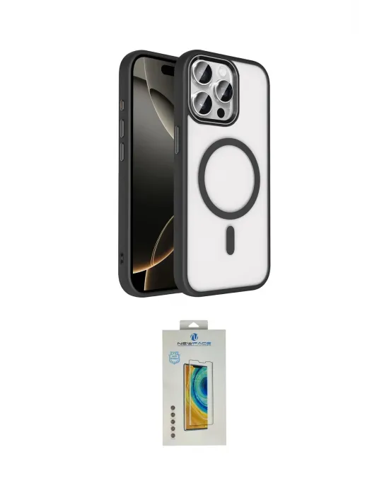 ieg™ iPhone 15 Pro Max Kılıf Kıvılcım Prime - Siyah Polymer Nano Ekran Koruyucu