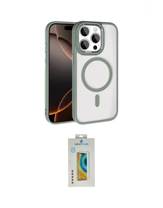 ieg™ iPhone 15 Pro Max Kılıf Kıvılcım Prime - Siyah Polymer Nano Ekran Koruyucu