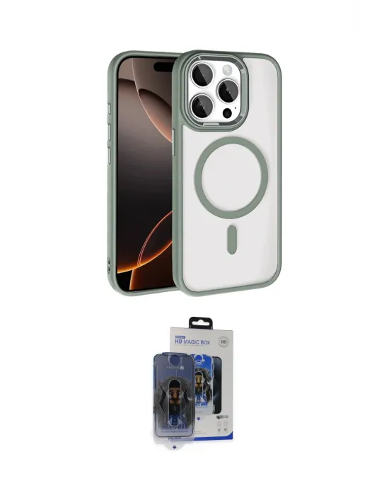 ieg™ iPhone 15 Pro Max Kılıf Kıvılcım Prime - Siyah Vanessa Magic Cam