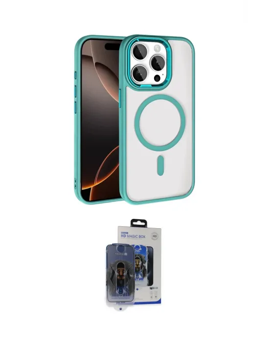 ieg™ iPhone 15 Pro Max Kılıf Kıvılcım Prime - Siyah Vanessa Magic Cam