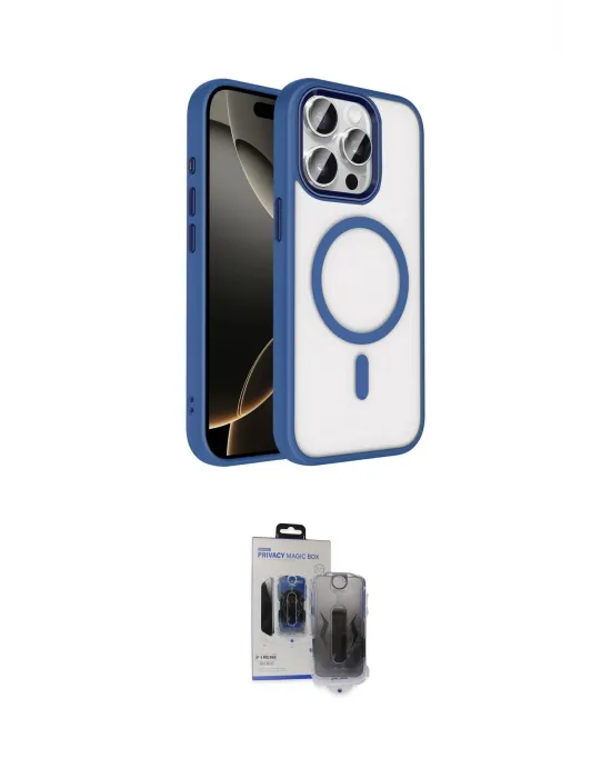 ieg™ iPhone 15 Pro Max Kılıf Kıvılcım Prime - Siyah Vanessa Magic Hayalet Cam