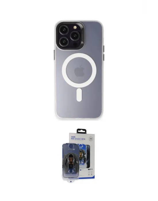 ieg™ iPhone 15 Pro Max Kılıf Kozmos Çizgi Prime - Siyah Vanessa Magic Cam