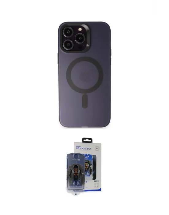 ieg™ iPhone 15 Pro Max Kılıf Kozmos Çizgi Prime - Siyah Vanessa Magic Cam