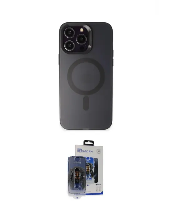 ieg™ iPhone 15 Pro Max Kılıf Kozmos Çizgi Prime - Siyah Vanessa Magic Cam
