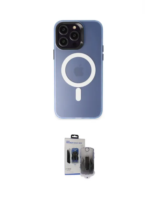 ieg™ iPhone 15 Pro Max Kılıf Kozmos Çizgi Prime - Siyah Vanessa Magic Hayalet Cam