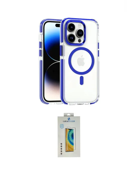 ieg™ iPhone 15 Pro Max Kılıf Kozmos Doku Koleksiyonu - Siyah Polymer Nano Ekran Koruyucu