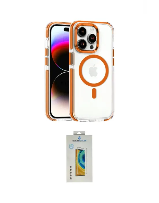 ieg™ iPhone 15 Pro Max Kılıf Kozmos Doku Koleksiyonu - Siyah Polymer Nano Ekran Koruyucu