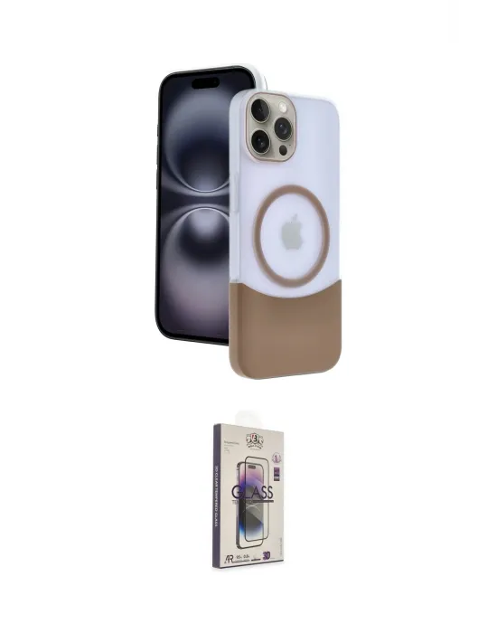 ieg™ iPhone 15 Pro Max Kılıf Kozmos Form Özel Seri - Siyah Bilvis 3D Cam Ekran Koruyucu