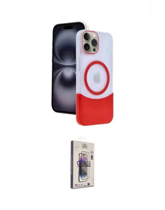 ieg™ iPhone 15 Pro Max Kılıf Kozmos Form Özel Seri - Siyah Bilvis 3D Cam Ekran Koruyucu
