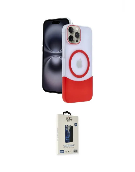 ieg™ iPhone 15 Pro Max Kılıf Kozmos Form Özel Seri - Siyah Bilvis Hayalet Cam Ekran Koruyucu