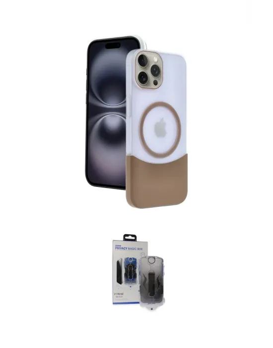 ieg™ iPhone 15 Pro Max Kılıf Kozmos Form Özel Seri - Siyah Vanessa Magic Hayalet Cam