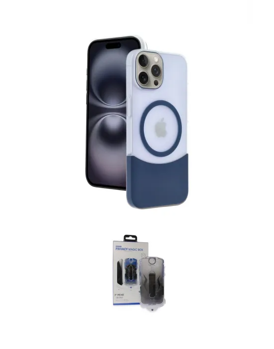 ieg™ iPhone 15 Pro Max Kılıf Kozmos Form Özel Seri - Siyah Vanessa Magic Hayalet Cam