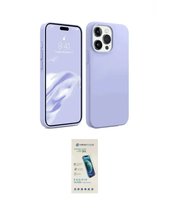 ieg™ iPhone 15 Pro Max Kılıf Kozmos Yansıma Özel Seri - Şeffaf Pasifik Cam Ekran Koruyucu