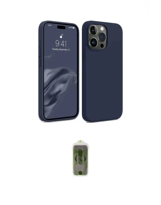 ieg™ iPhone 15 Pro Max Kılıf Kozmos Yansıma Özel Seri - Siyah Joko Magic 5D Hayalet Cam
