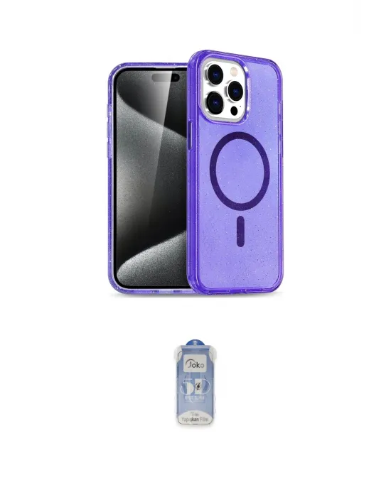 ieg™ iPhone 15 Pro Max Kılıf Nova Asil Prime - Siyah Joko Magic 5D Cam