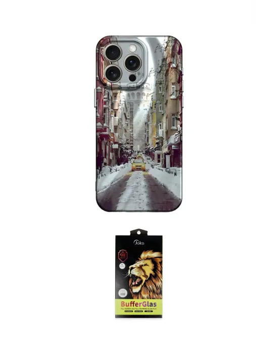 ieg™ iPhone 15 Pro Max Kılıf Nova Doku Prime - Siyah Buffer Cam Ekran Koruyucu