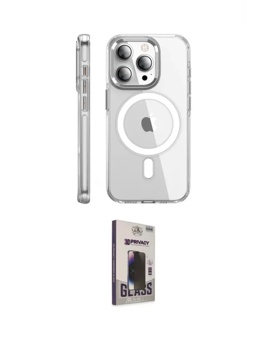 ieg™ iPhone 15 Pro Max Kılıf Nova Doku - Siyah Bilvis Hayalet Cam Ekran Koruyucu