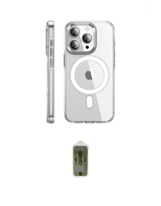 ieg™ iPhone 15 Pro Max Kılıf Nova Doku - Siyah Joko Magic 5D Hayalet Cam