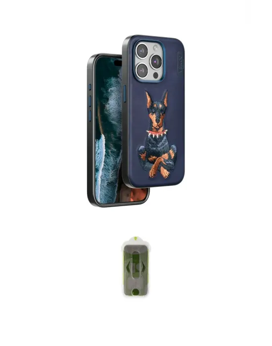 ieg™ iPhone 15 Pro Max Kılıf Nova Form Koleksiyonu - Siyah Joko Magic 5D Hayalet Cam