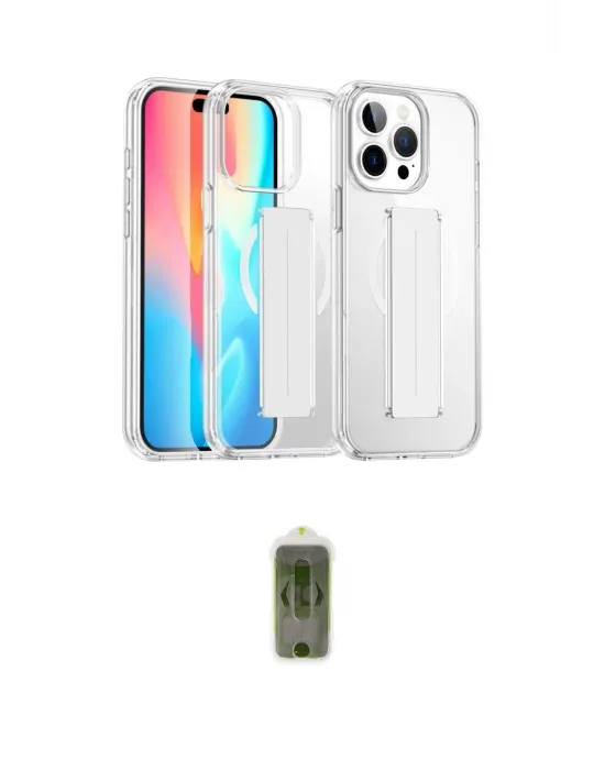 ieg™ iPhone 15 Pro Max Kılıf Nova Işık Koleksiyonu - Siyah Joko Magic 5D Hayalet Cam
