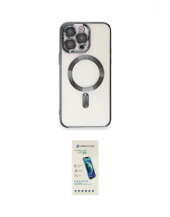 ieg™ iPhone 15 Pro Max Kılıf Nova Işık Özel Seri - Şeffaf Pasifik Cam Ekran Koruyucu