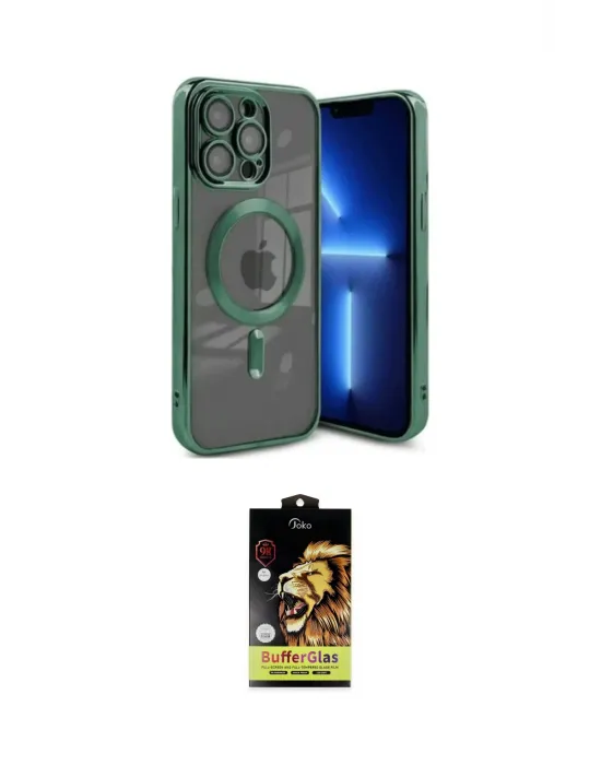 ieg™ iPhone 15 Pro Max Kılıf Nova Işık Özel Seri - Siyah Buffer Cam Ekran Koruyucu