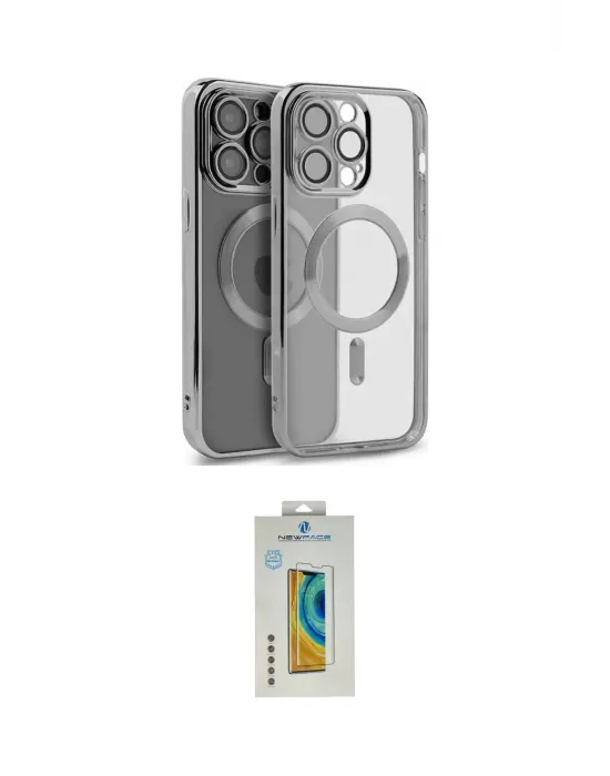 ieg™ iPhone 15 Pro Max Kılıf Nova Işık Özel Seri - Siyah Polymer Nano Ekran Koruyucu