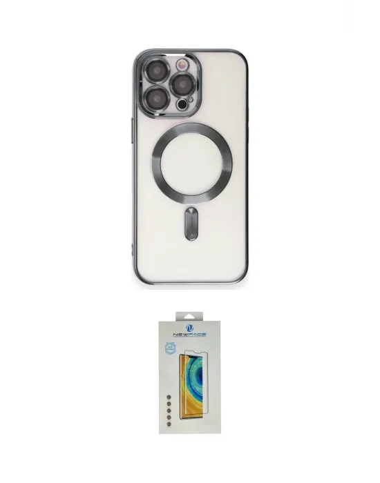 ieg™ iPhone 15 Pro Max Kılıf Nova Işık Özel Seri - Siyah Polymer Nano Ekran Koruyucu