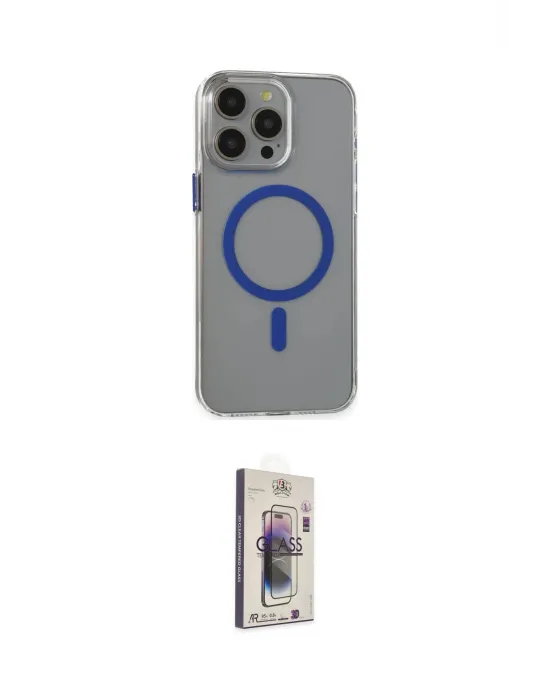 ieg™ iPhone 15 Pro Max Kılıf Odak Form Özel Seri - Siyah Bilvis 3D Cam Ekran Koruyucu