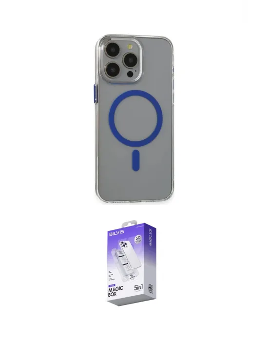 ieg™ iPhone 15 Pro Max Kılıf Odak Form Özel Seri - Siyah Bilvis 5in1 3D Magic Cam Ekran Koruyucu