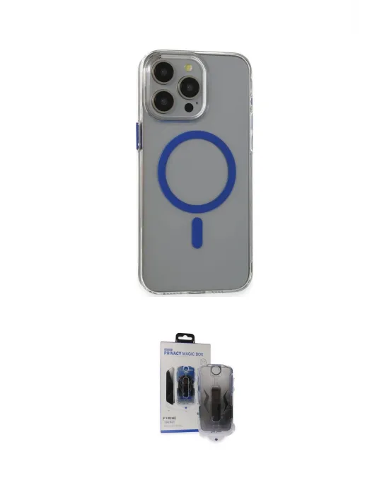 ieg™ iPhone 15 Pro Max Kılıf Odak Form Özel Seri - Siyah Vanessa Magic Hayalet Cam