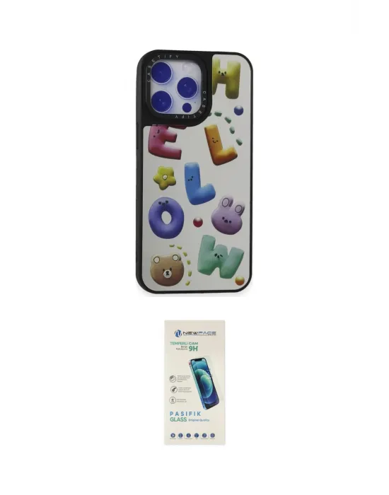ieg™ iPhone 15 Pro Max Kılıf Odak Klasik Serisi - Şeffaf Pasifik Cam Ekran Koruyucu