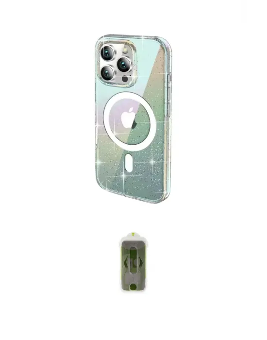 ieg™ iPhone 15 Pro Max Kılıf Odak Modern Serisi - Siyah Joko Magic 5D Hayalet Cam
